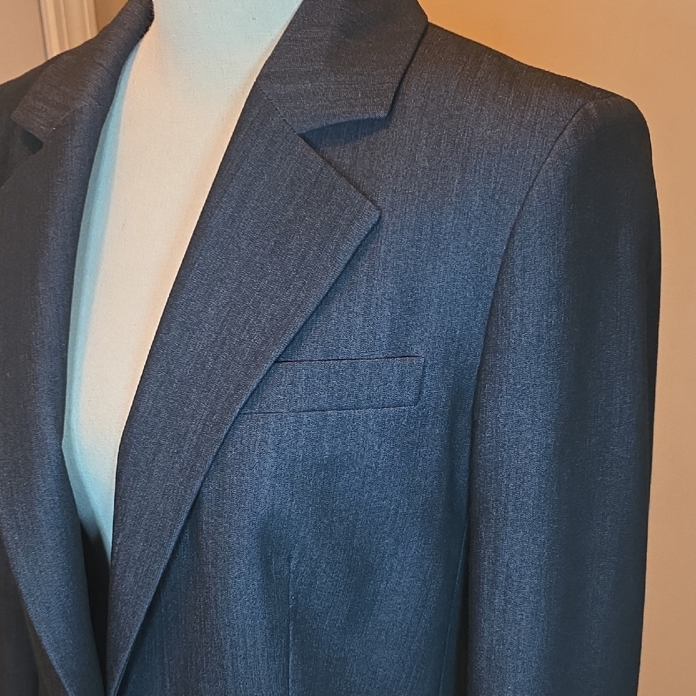 Calvin Klein Women's One-Button Notched-Collar Blazer - Picture 3 of 4